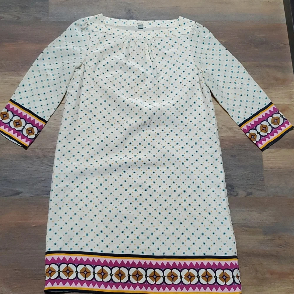 Fossil silk shift mini dress 👗